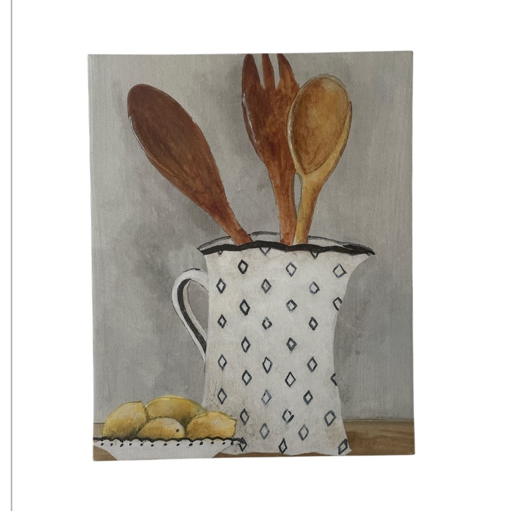 Rustic Kitchen Utensil Wall Art Canvas Print by Janet Tava - Picture 4 of 13